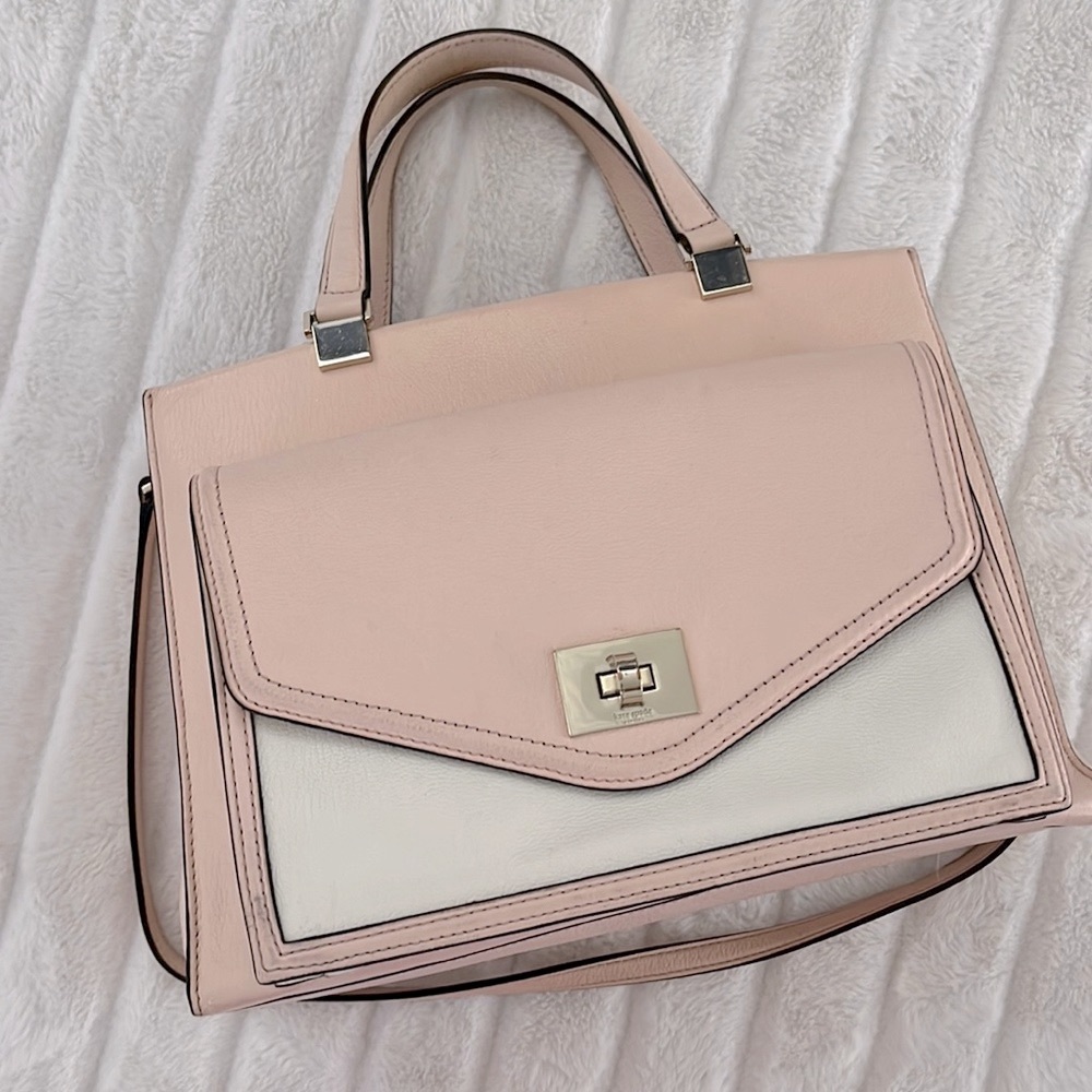 Kate Spade Pink & White Shoulder Bag